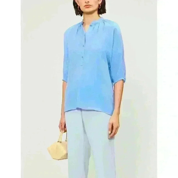 Maje Lua Lightweight Collarless Top - Picture 1 of 10